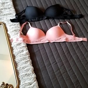 Pink Wireless pushup bras